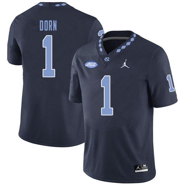 Jordan Brand Men #1 Myles Dorn North Carolina Tar Heels College Football Jerseys Sale-Navy